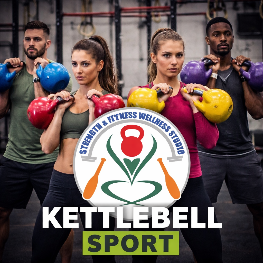 kettlebell athletes in strength focused gym